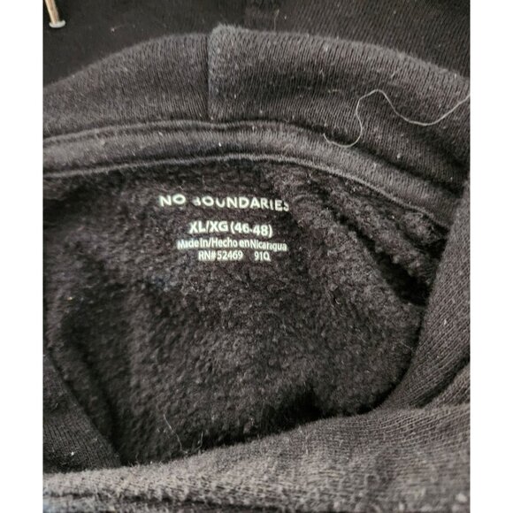 No Boundaries Black & White Hoodie XL Cotton/Polyester Blend - Picture 3 of 4